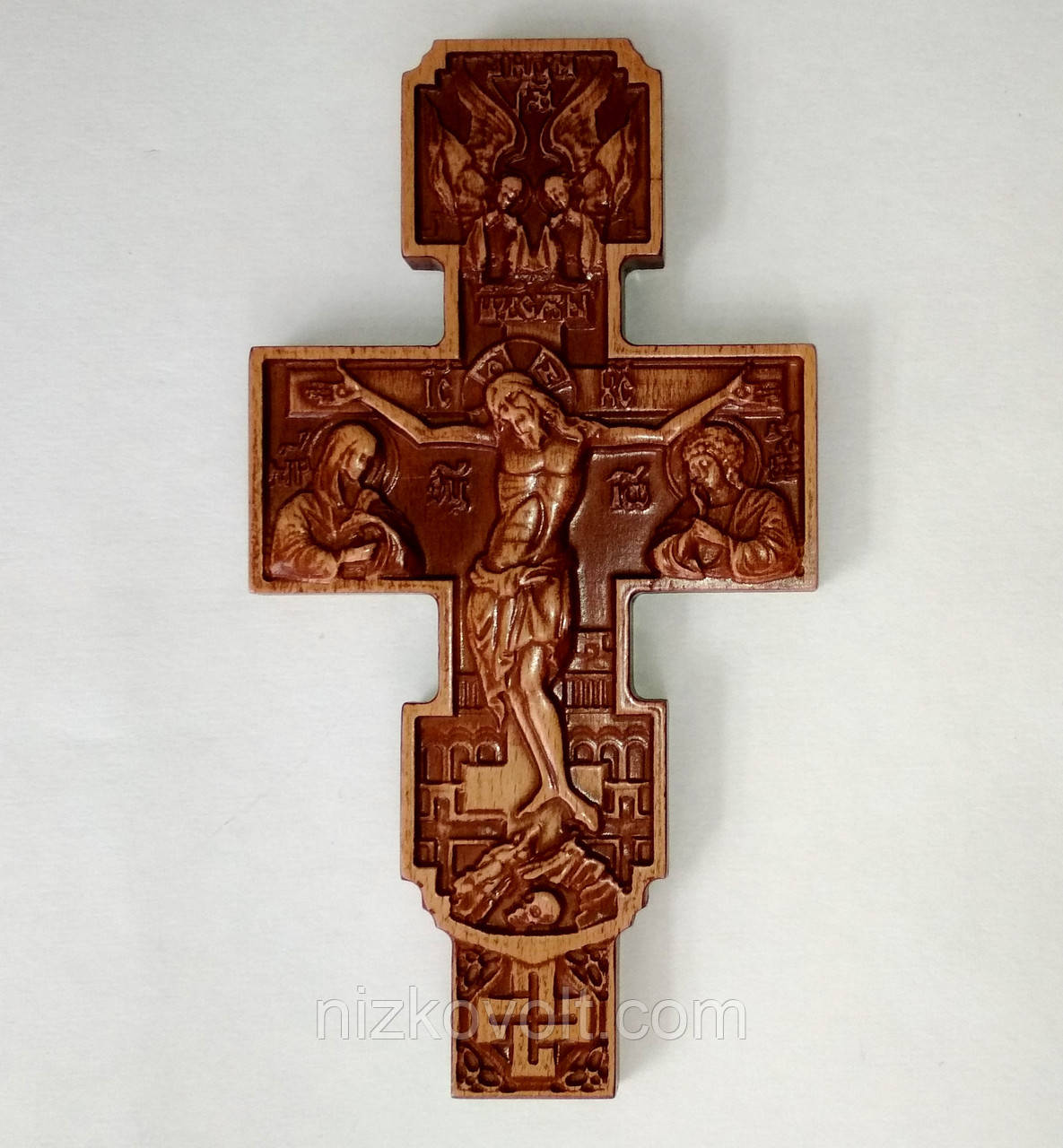Крест настенный из дерева "Распятие" 120х225х18 мм - фото 6 - id-p979453370