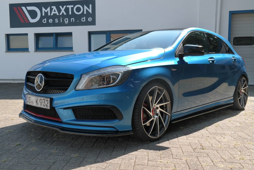 Спліттер Mercedes W176 AMG Line (12-15) тюнінг елерон переднього бампера, фото 1