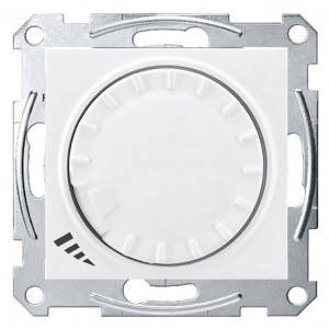 LED Димер поворотно-нажимний універсальний 4-400Вт білий Sedna Schneider Electric SDN2201221, фото 1
