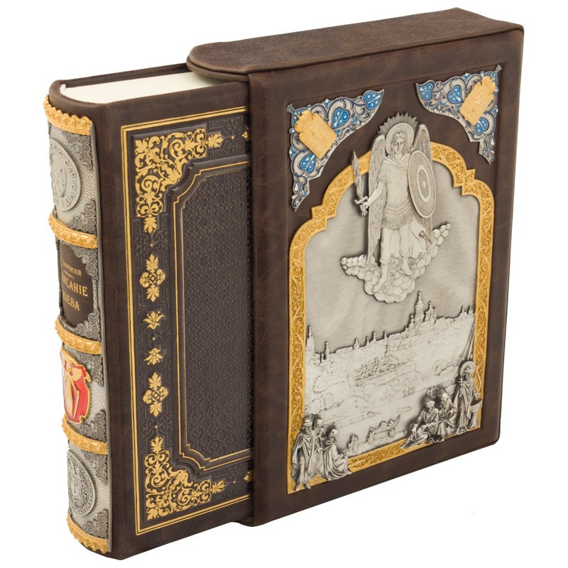 Книга "Опис Києва" Закревський Н.В. в шкіряній палітурці і подарунковому футлярі, фото 1