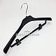 Пластикові плічка вішаки для одягу W-Tz46 чорного кольору, довжина 460 мм, фото 4