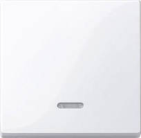 Клавіша вимикача 1-кл з підсвіткою System M (полірно-білий)