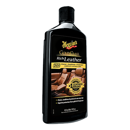 Лосьйон 3 в 1 для догляду за шкіряним салоном - Meguiar's Gold Class™ Rich Leather Lotion 3 in 1 414 мл. (G7214), фото 2