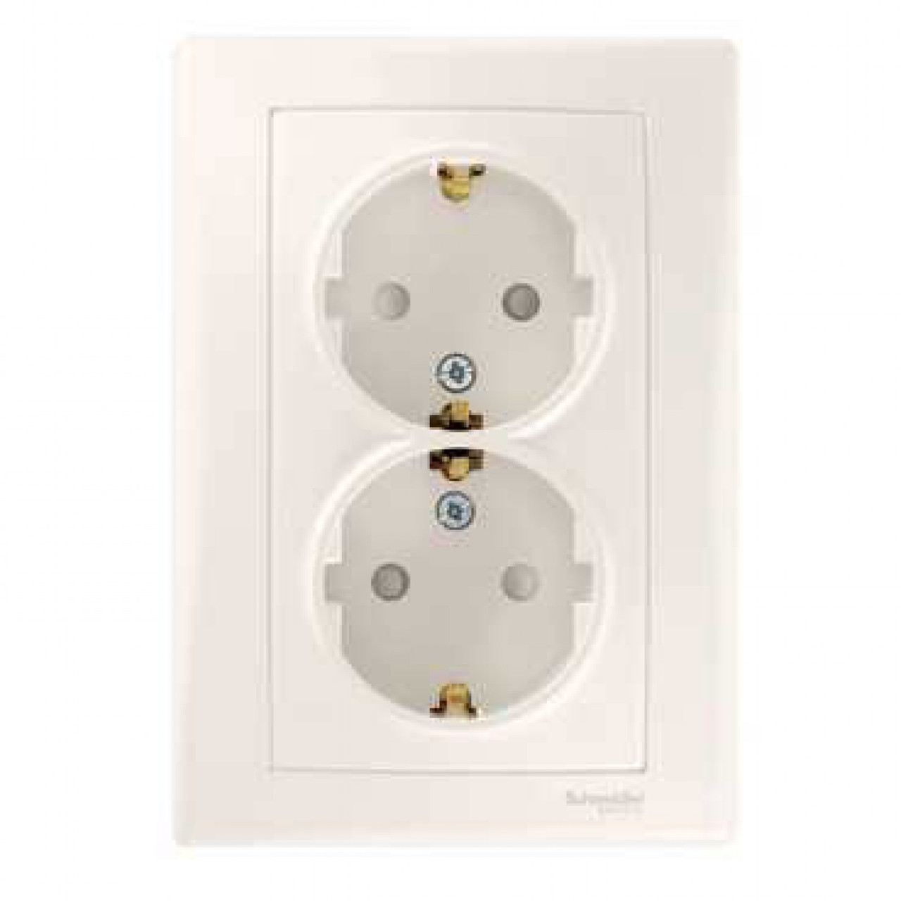 Розетка подвійна з заземленням слонова кістка Sedna Schneider Electric SDN3000423