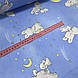 Бавовняна тканина (ТУРЦІЯ шир. 2,4 м) зайчики з місяцем на синьому, фото 2
