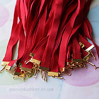 Репсова стрічка для медалей і нагород, червона, 10мм, 75см