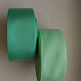 Репсова стрічка 4 см N56 темна м'ята, фото 2