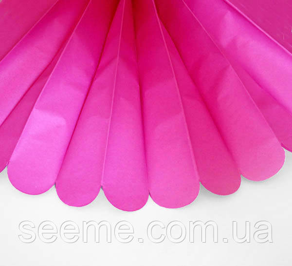 Бумажные помпоны из тишью «Hot Pink», диаметр 25 см. - фото 1 - id-p534187557