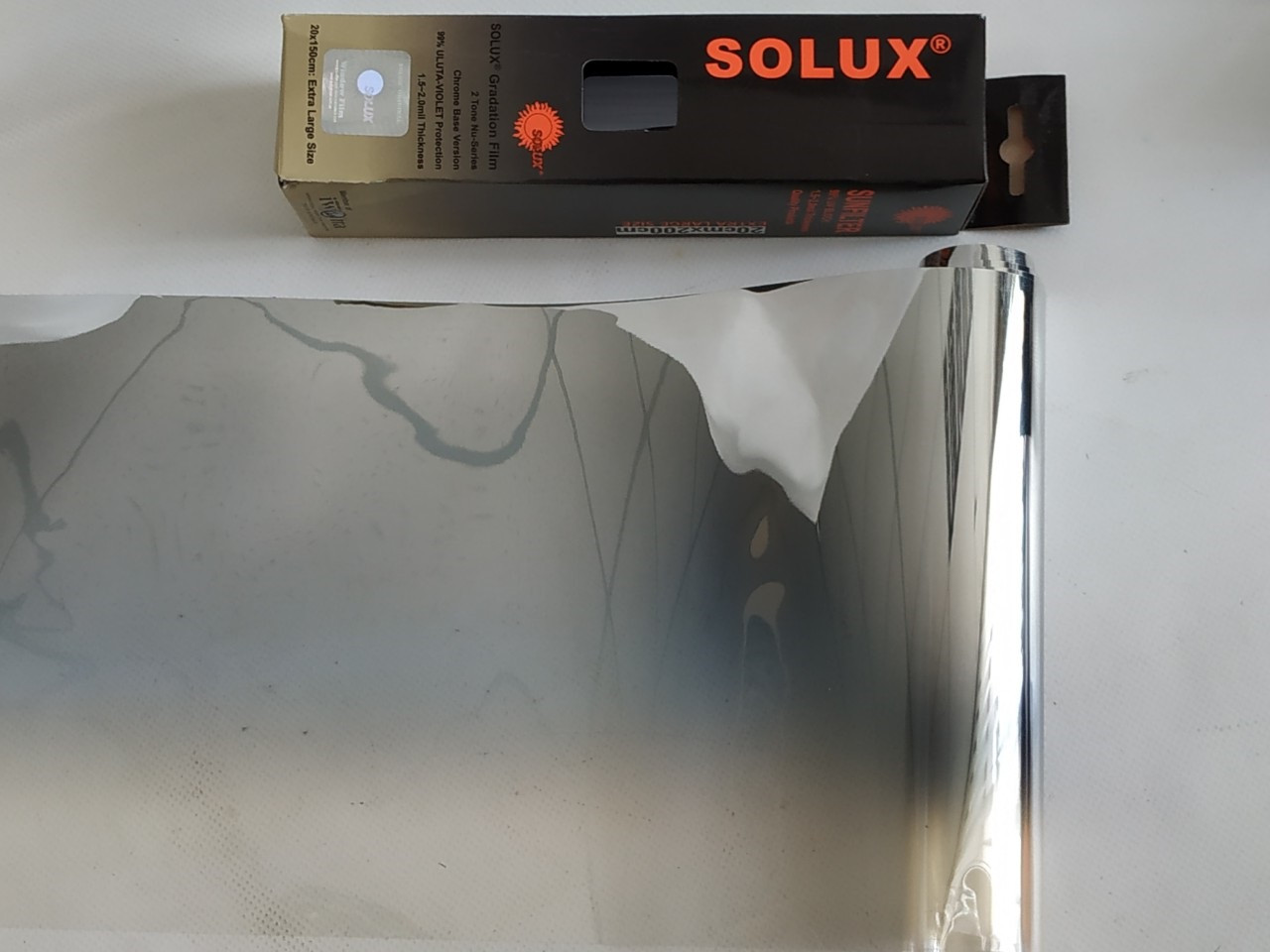 Плівка на лобове скло з переходом SOLUX Silver/Silver 20х200см - фото 2 - id-p518654466