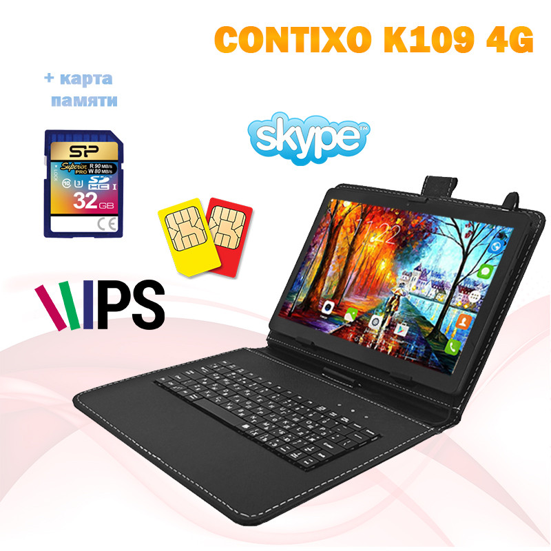 Ігровий 4G Планшет 2 СИМ 10.1" 1920х1200 3GB RAM 32 GB ROM GPS + Чохол + Мапа 32GB