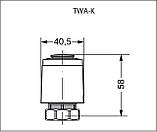 Термоелектричний привод Danfoss M30x1.5, Нормально закритий, 24В, фото 2