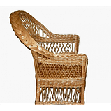 Крісло плетене з лози Марті з ажурною спиною, фото 4