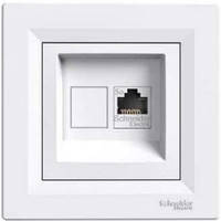 Розетка комп'ютерна RJ45 кат, 5 UTP 1 — біла Schneider Electric Asfora