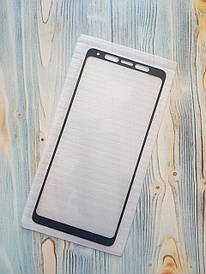 Захисне скло Full Glue для Samsung Galaxy A9 2018 Чорне