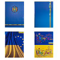 Книга канцелярська UKRAINE А4 96арк тверда обкладинка, клітинка  BM.2400-38