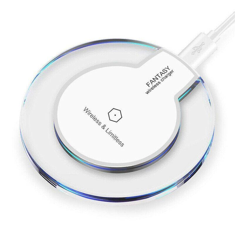 Універсальна бездротова швидка зарядка Qi Wireless 5V "Simple" зарядний пристрій у білому кольорі