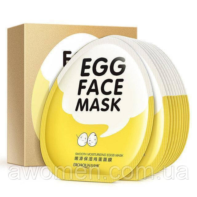 Маска Bioaqua Facial Egg Face Mask (паковання 10 штук)
