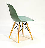 Стілець із пластику Nik - N (Нік Н) EAMES CHAIR Зелений 40 на дерев'яних ніжках, фото 6