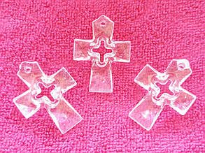 Підвіски "Крістик" прозорий 35 мм х 25 мм