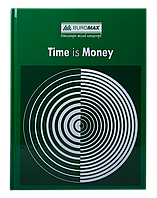 Книга канцелярська TIME IS MONEY А4 96арк тверда обкл., клітинка BM.2400-104