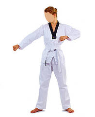 Добок кімоно для тхеквондо Matsa 0018 біле 240 г/м2 зріст 150 см