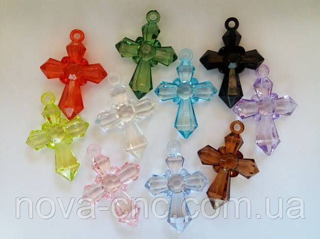 Підвіски "Хрестик" мікс 48 мм х 33 мм, фото 1