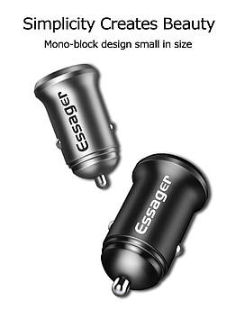 Автомобільний зарядний пристрій Essager 2*2,4 A USB адаптер для iPhone Samsung Xiaomi Mi 9