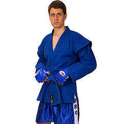 Кімоно для самбо Matsa 3210 синє 500 г/м2 зріст 160 см