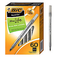 Набор шариковых ручек 60 шт BIC Round Stic Xtra Life Черная масляная (GSM609-Blk) (B0012YVGOW)