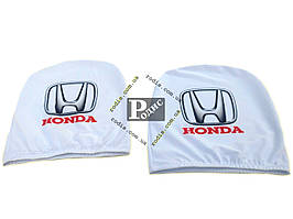 Чохол підголівника з логотипом Honda білий (2 шт.)