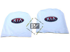 Чохол підголівника з логотипом Kia білий (2 шт.)