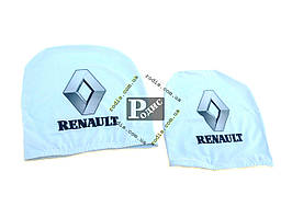 Чохол підголівника з логотипом Renault білий (2 шт.)