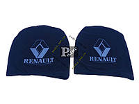 Чехол подголовника с логотипом Renault черный (2 шт.)