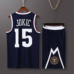 Синя форма Jokic No15 (майка + шорти) Йокіч Нікола Denver Nuggets команда
