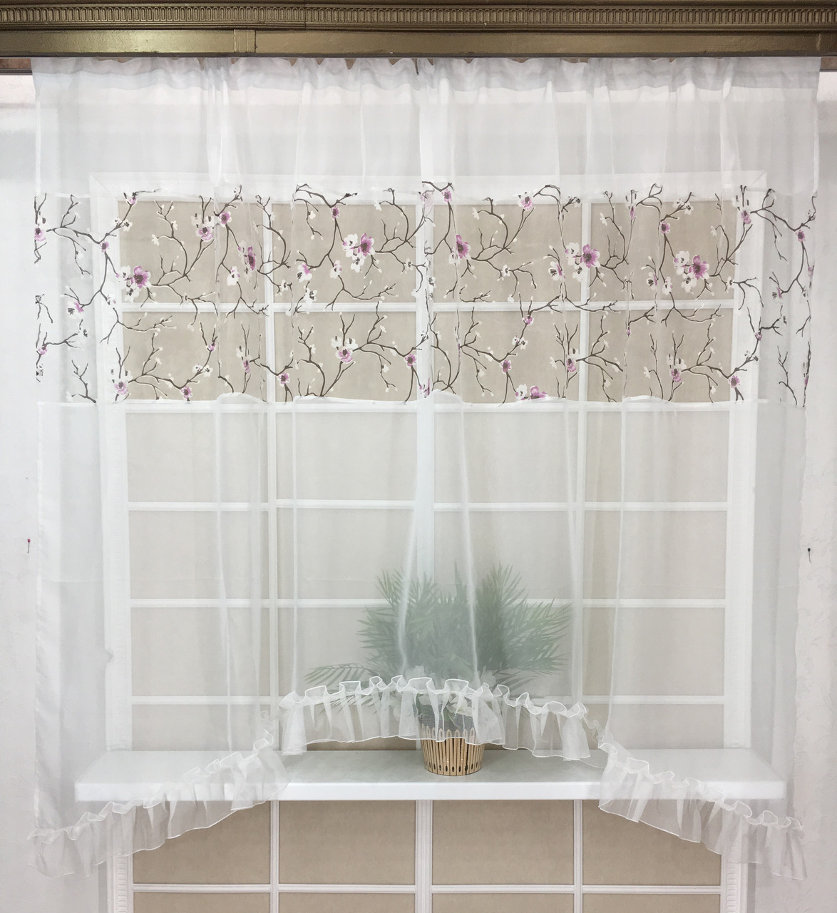 Тюль арка "Зефір", Сакура Бузок