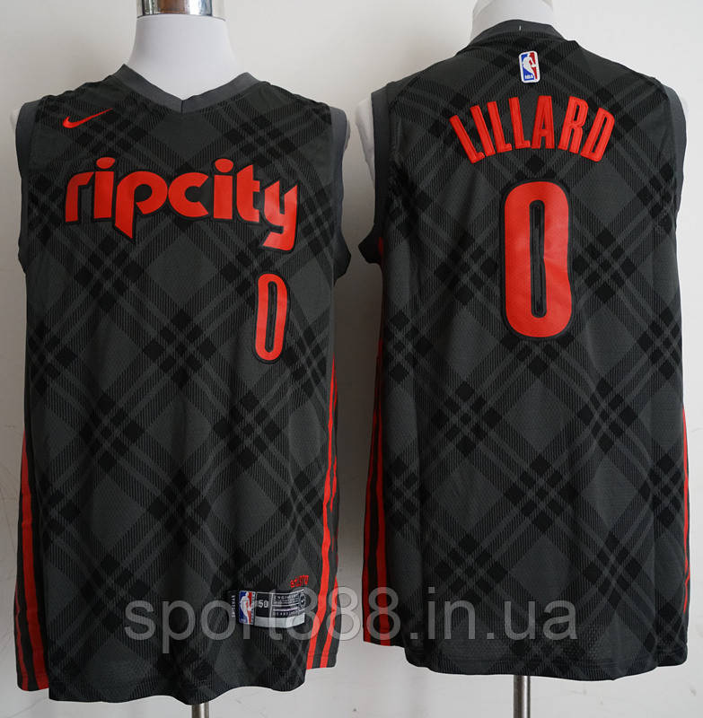 Чорна майка Ліллард Портленд Nike Lillard No0 Portland Trail Blazers