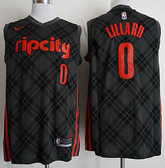 Чорна майка Ліллард Портленд Nike Lillard No0 Portland Trail Blazers