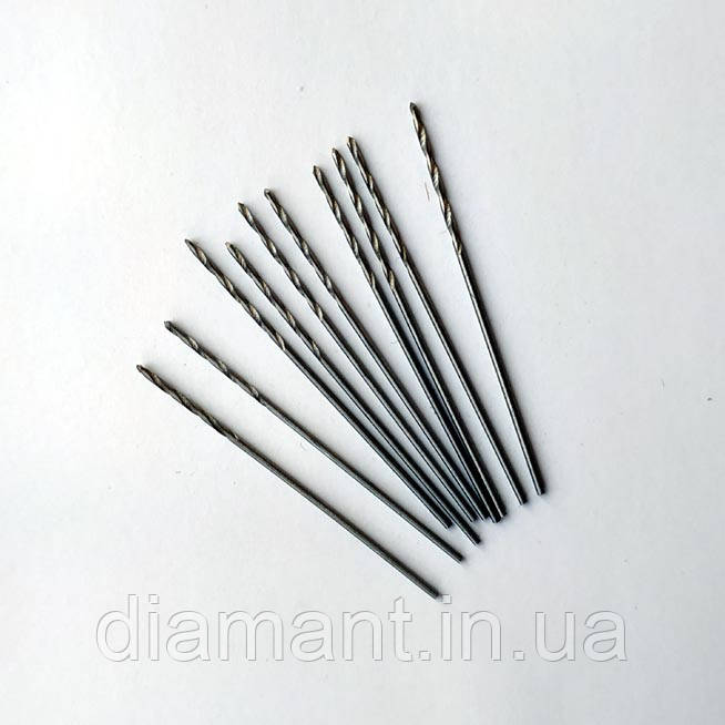 Свердло спіральне HSS-G, d - 0.6 мм (комплект 10 шт), фото 1