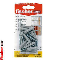 Fischer SX 6 x 30 S K - Дюбель SX з шурупом з потайною голівкою, комплект 15 шт.