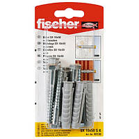 Fischer SX 10 x 50 S K - Дюбель SX з шурупом з шестигранною головкою, комплект 5 шт.