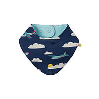 Нагрудник двусторонний Frugi  Marine Blue Fly Away, синий