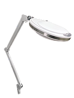 Лампа-лупа 6027K-H LED 3D 12W 60 LED 3 диоптрии, серебристый ободок, "Холодный" свет, 12W