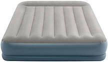Надувна велюр двоспальне ліжко Intex 64118 152 х 203 х 30 см з вбудованим насосом (220-240В)