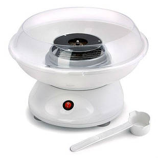 Апарат для солодкої вати Cotton Candy Maker + палички в подарунок Білий