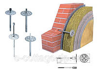 Дюбель для крепления теплоизоляции с металлическим гвоздем с термоголовкой 10мм / 180мм AMEX (Амекс)