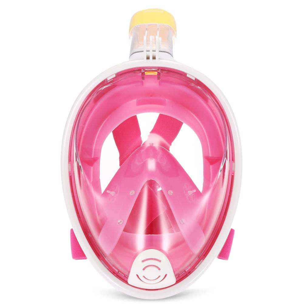 Набор для плавания 2 в 1 (маска FREE BREATH M2068G + ласты) Розовая маска (размер L/XL); Ласты (размер L) - фото 3 - id-p980245393