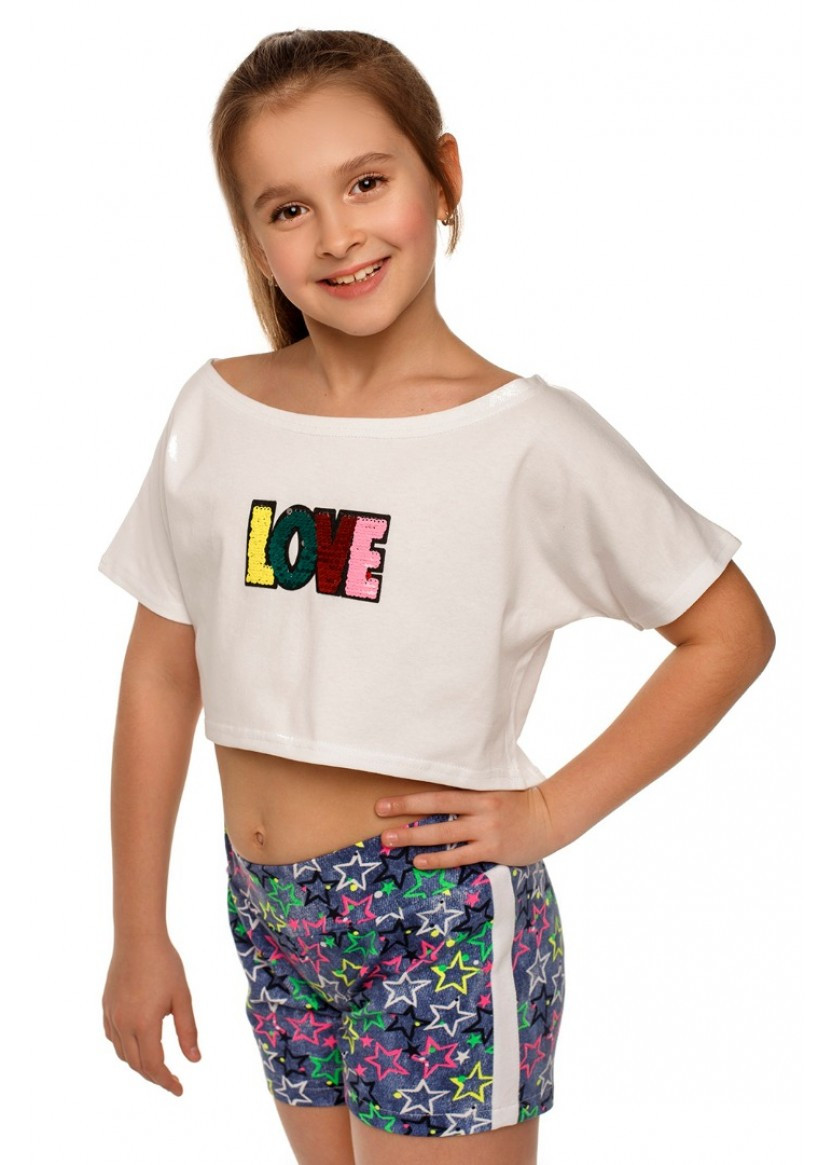 Топ для дівчинки Love білий, фото 1