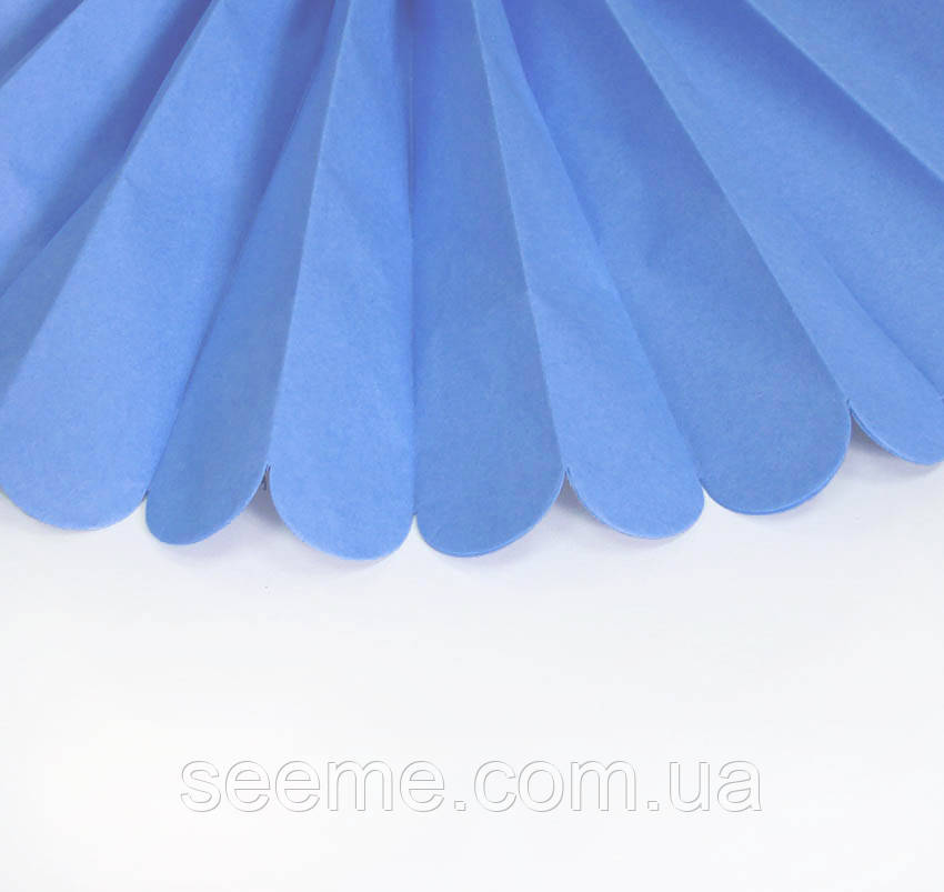 Паперові помпони з тиш'ю «Pasific Blue», діаметр 25 см.