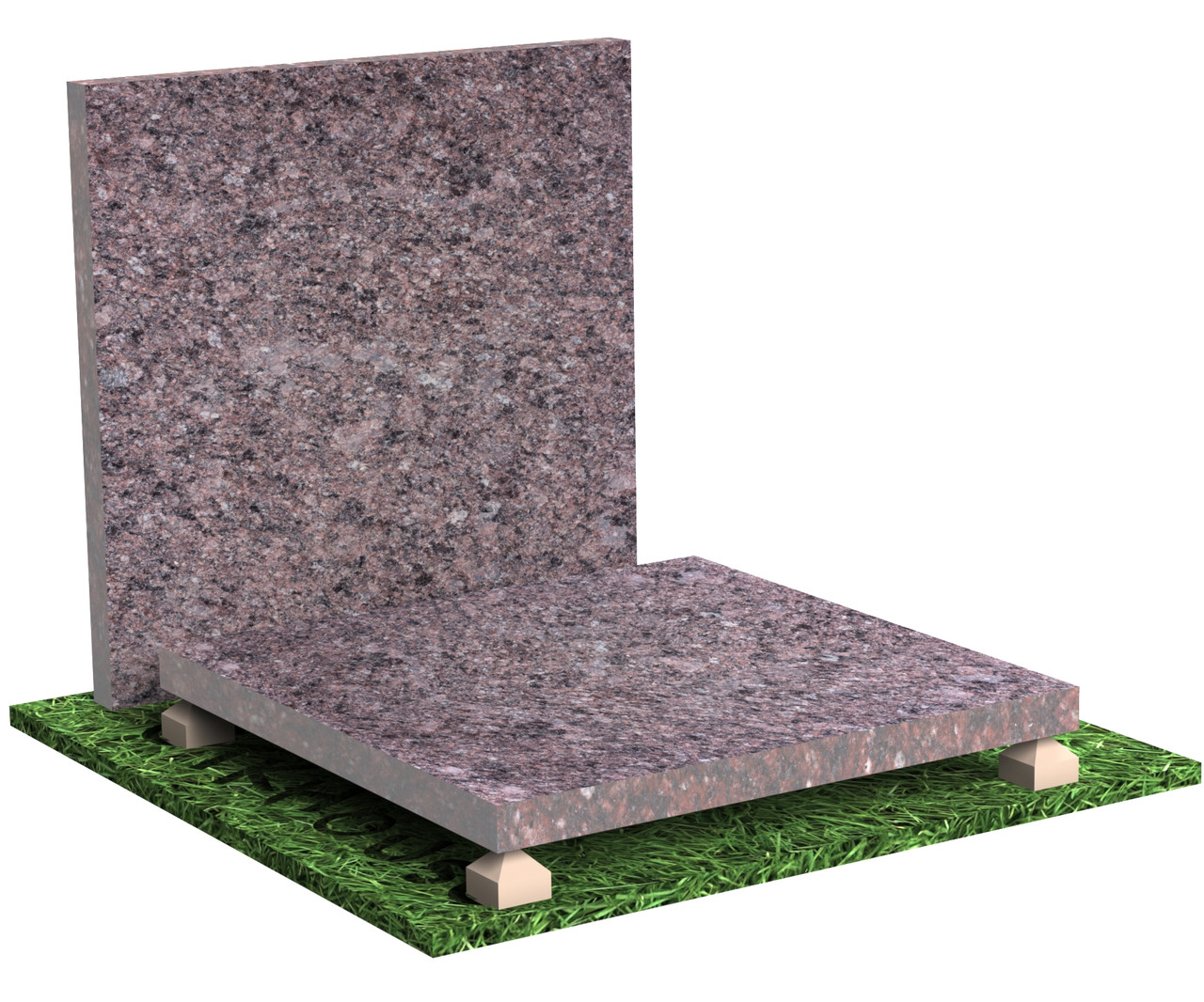 Термооброблена плитка з Токівського граніту 600×300×20 – червоного кольору, фото 1