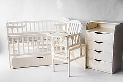Дитяче ліжко-трансформер "Човник" з ящиком Ваніль